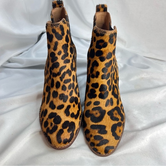 MADEWELL The Regan Boot in Leopard Calf Hair Ankle Boots Size 7 NWT - Picture 2 of 11
